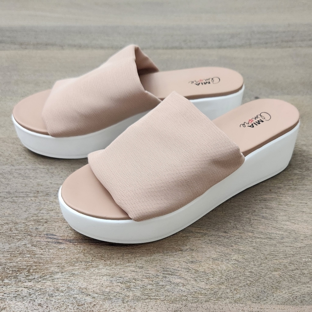 Mia Amore Platform Slip On Sandals 
